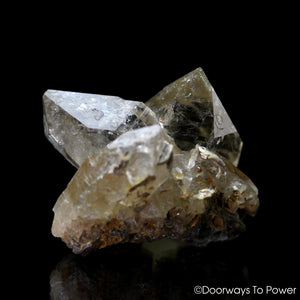 Golden Azeztulite Quartz Crystal Tantric Twin Azozeo Activated RARE