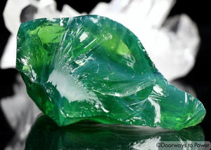 Luminescent Pleiaidan Green Monatomic Andara Crystal