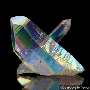 Angel Aura Lemurian Seed Quartz Master Record Keeper Cross Crystal