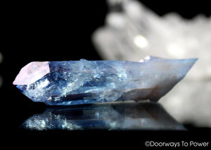 Tanzan Aura Quartz Tantric Twin Crystal 'Blue Pearl'