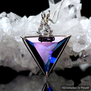 Tanzan Aura White Topaz Angelic Star Crystal Pendant