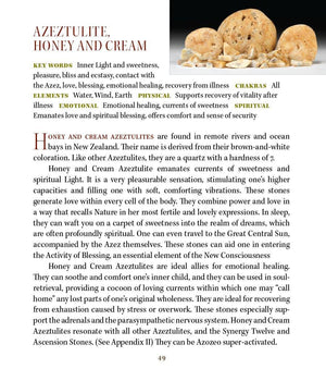 Honey & Cream Azeztulite Crystal Altar Stone Azozeo Activated
