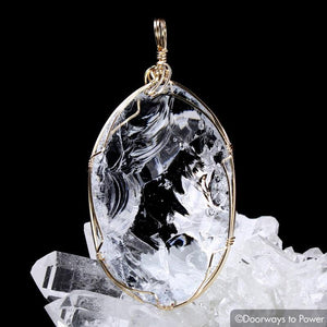 Silver Luna Andara Crystal Pendant 14k 'Guiding Light'