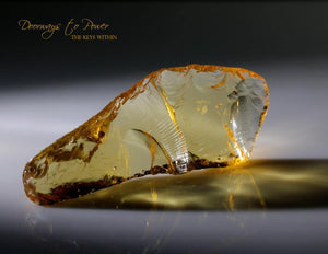 Lemurian Amber Andara Crystal Glass California