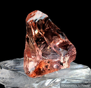 HGW Pink Monatomic Andara Crystal w/ Rainbows 'Heart of God Within'