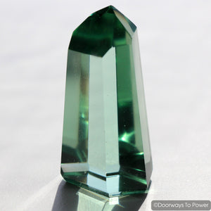 John of God Green Obsidian Casa Crystal Point Blessed & Energized