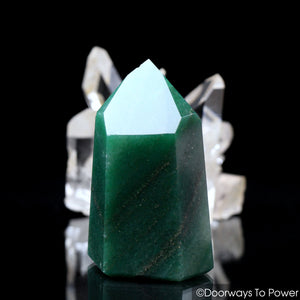 John of God Quartz Casa Crystal Green Aventurine & Pyrite Temple Heart Dow