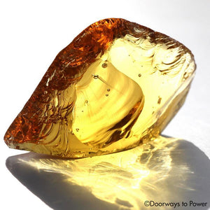 Lemurian Amber Andara Crystal 'Cosmos glows from within'