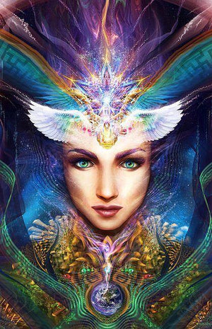 Cyan Angeles Andara Crystal Heart 'Celestial Messenger'