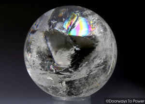 Starseed Lemurian Seed Quartz Crystal Sphere Ball 'Holographic Connection'