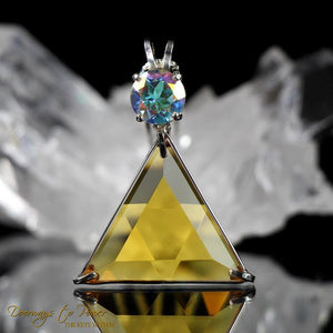 Siberian Gold Quartz Mystic Topaz Star of David Pendant