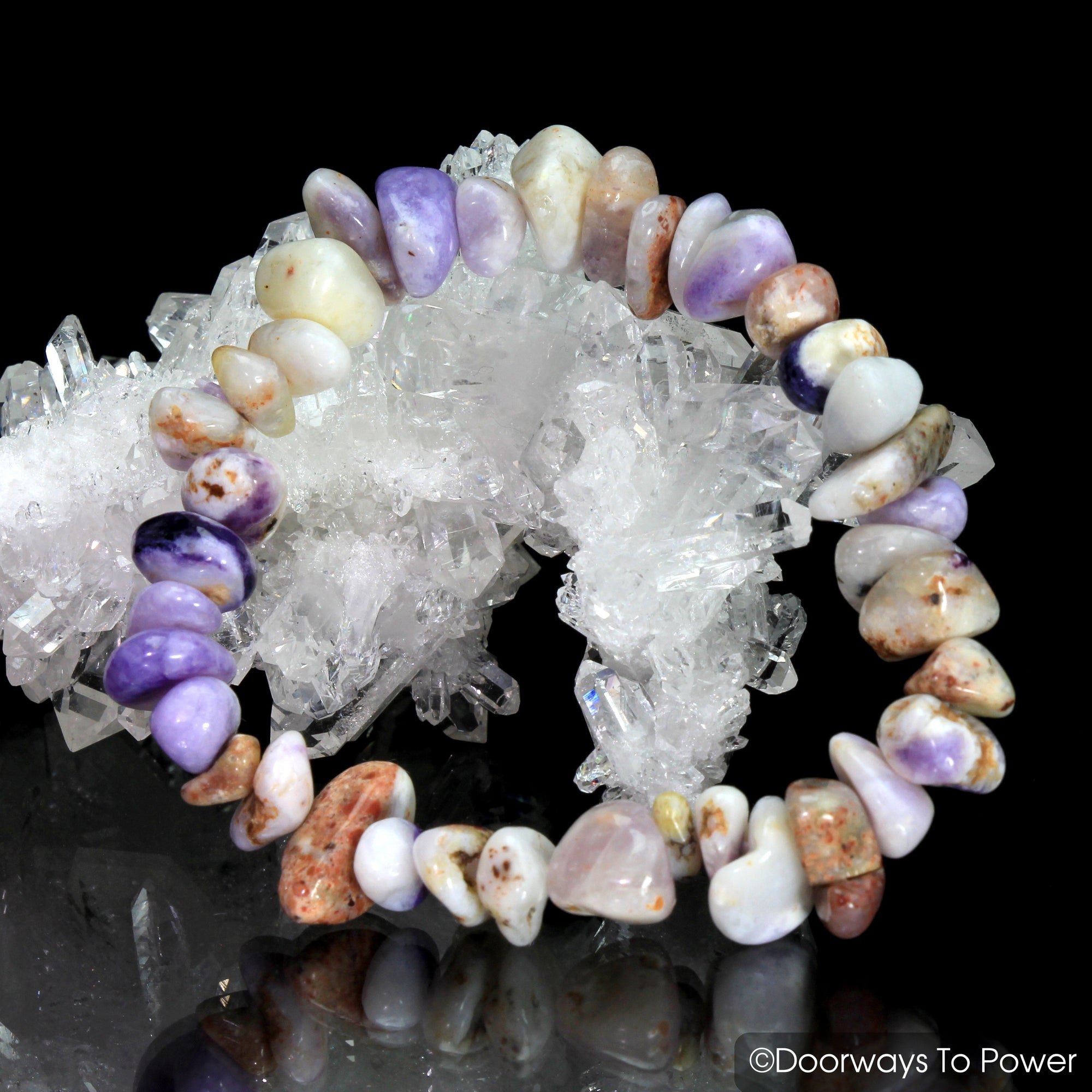 Violet Flame Opal Crystal Energy Bracelets