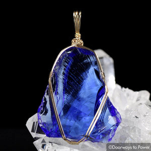 Majestic Elestial Starlight Sapphire Andara Pendant 14k Gold \ OverSoul \ 6D