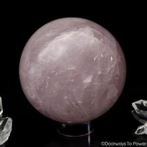 John of God Blessed Rose Quartz Healing Crystal Sphere