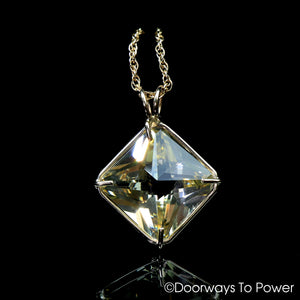 Golden Labradorite Magician Stone Pendant 14k Gold