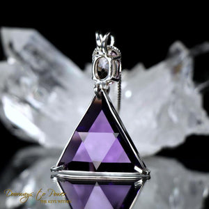 Siberian Purple Quartz & Morganite Star of David Pendant