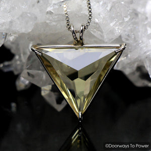 Citrine Quartz Angelic Star Crystal Pendant 14k