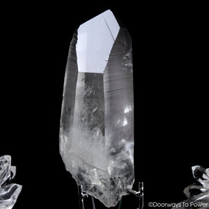 Black Phantom Lemurian Record Keeper Quartz DOW Crystal