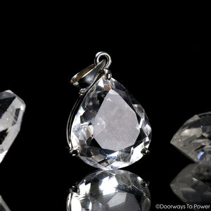 John of God Quartz Fine Faceted Gemstone Crystal Pendant