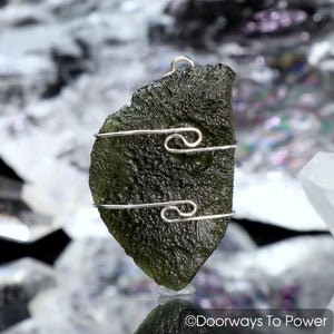Moldavite Tektite Crystal Synergy 12 Stone Pendant