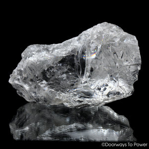 Satyaloka Clear Azeztulite Rainbow Quartz Master Record Keeper Starbrary Crystal