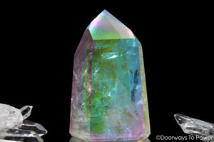 Angel Aura Lemurian Phantom Quartz Crystal Point (Polished)