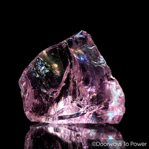 HGW Pink Monatomic Andara Crystal w/ Rainbows 'Heart of God Within'