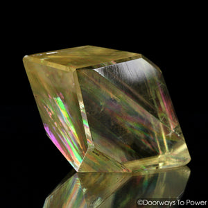 Golden Optical Calcite Crystal India 'Multilevel Awareness'