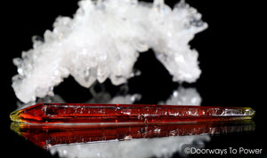 Zincite Wand of Fire Record Keeper Crystal Wand Specimen A+++ Collectors Quality