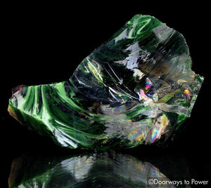 Luminescent Pleiaidan Green Monatomic Andara Crystal 'Ultra Rare'