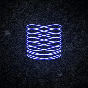 Blue Oracle Eye Andara Pendant with Radium & Cosmic Ice 14k