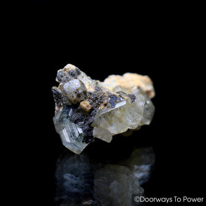 Golden Herderite & Phenacite Crystal Cluster Very Rare Specimen