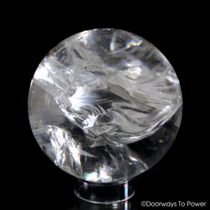 Satyaloka Azeztulite Quartz Crystal Sphere XL Rainbows
