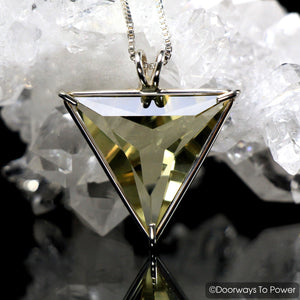 Citrine Quartz Angelic Star Crystal Pendant 14k