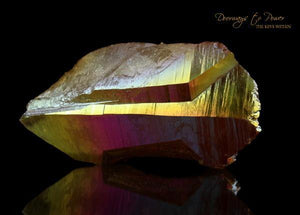 Golden Aura Lemurian Quartz Twin Record Keeper Crystal