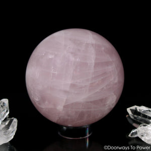 John of God Blessed Rose Quartz Healing Crystal Sphere