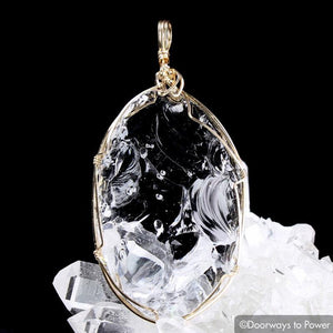 Silver Luna Andara Crystal Pendant 14k 'Guiding Light'