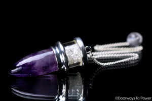 Amethyst & Herkimer Diamonds Pendulum