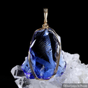 Majestic Elestial Starlight Sapphire Andara Pendant 14k Gold \ OverSoul \ 6D