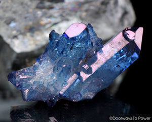 Tanzan Indigo Aura Quartz Record Keeper Manifest Spirit Crystal Cluster