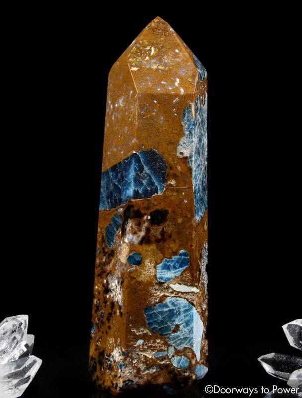 Blue Apatite and Jasper Crystal Altar Stone Doorways to Power