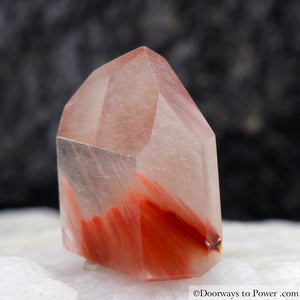 Angel Phantom Amphibole Quartz Channeling Crystal Point - Rare