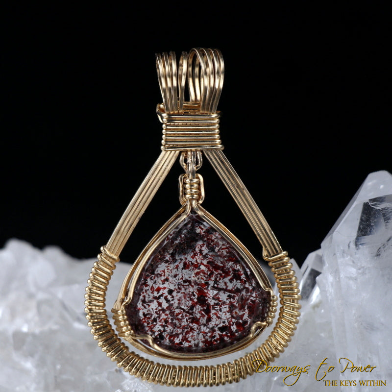 Melody Stone Super 7 Crystal Pendant 14k
