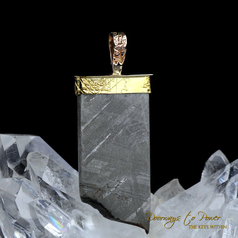 Meteorite Light Language Pendant ™ 22k Gold
