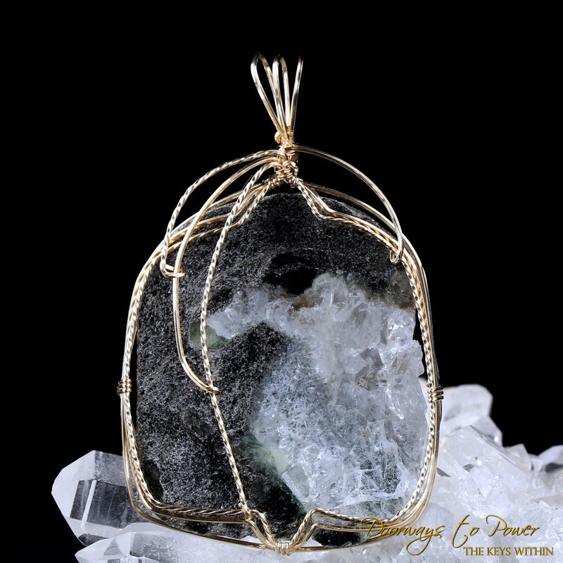 Azozeo Phenacite Crystal Pendant in 14k 