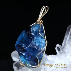 Oracle Eye Monatomic Andara Crystal Pendant 14k