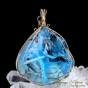 Oracle Eye Monatomic Andara Crystal Pendant 14k