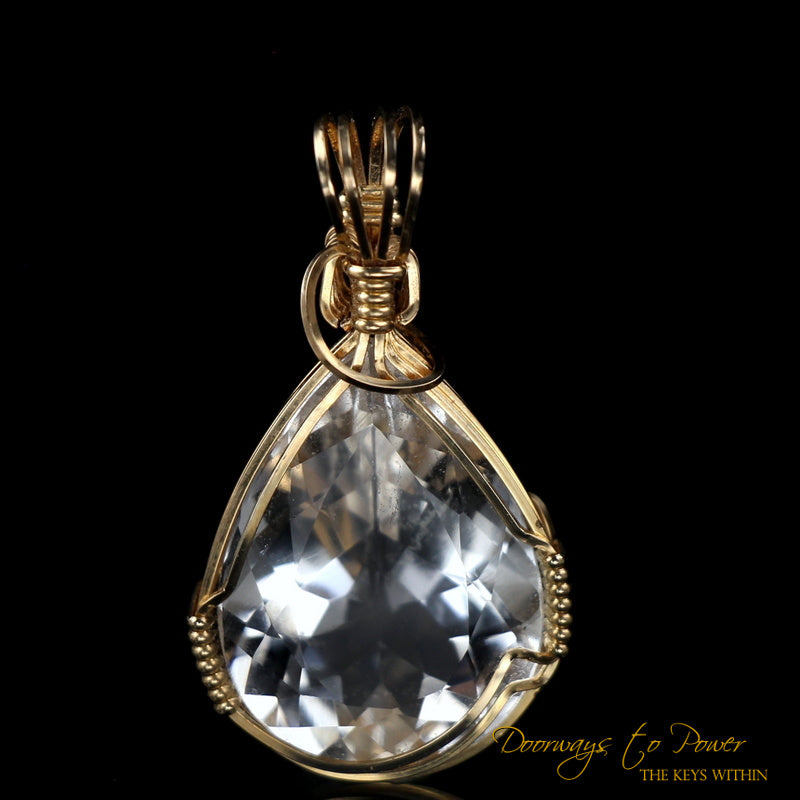 Azozeo Phenacite Crystal Pendant 14k 