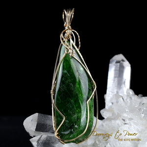 Chrome Diopside Crystal Pendant 14k