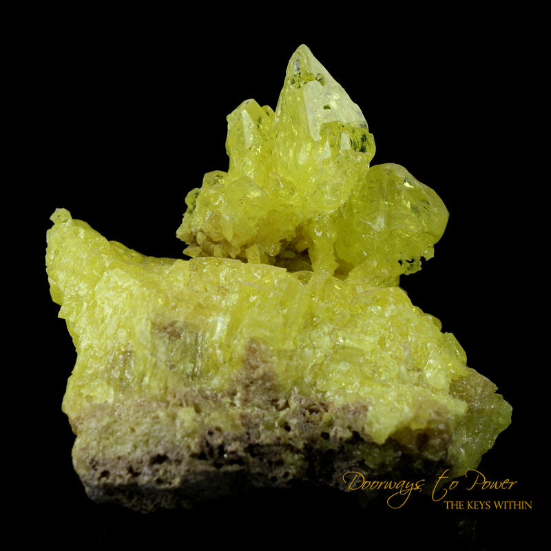 Fine Native SULFUR Crystal Specimen Bolivia 'Transformation & Balance'